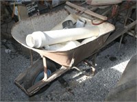 Rubber tire wheelbarrow with asstd PVC fittings,