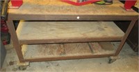 Rolling garage bench/cart. Measures: 28.5" H x