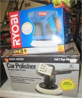 Ryobi polisher with Black and Decker polisher.