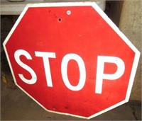 Stop sign. Measures 30" H x 30" W.