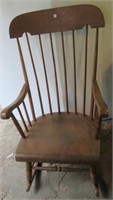 Vintage wood rocking chair.