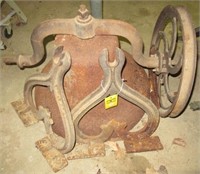 Large cast iron bell with brackets. Bell