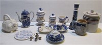 Decorative china including covered dishes, jar,