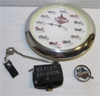 Harley Davidson clock with wallet.