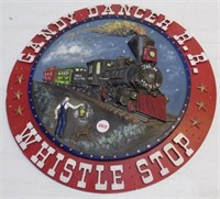 Gandy Dancer railroad plaque. Note: Has been