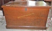 Antique wood trunk. Dimensions: 18.5" high x 31" l