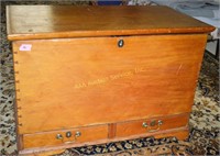 Antique sugar chest. 19th century. Replaced hardwa