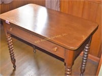 Country Sheraton table with drawer, mid 19th centu