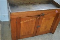 Antique dry sink, late 19th century. One foot brok