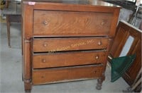 Sheraton vernacular cherry chest of drawers, no ha