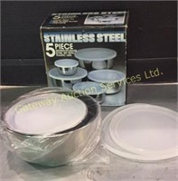 Stainless Steel 5 Piece Mixing Bowl Set with Lids