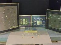Assorted Collectable Lapel Pins in Frames..
