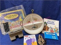 Old child’s plate - view- master -kids books -etc