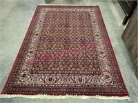 Beautiful modern wool area rug (5.5ft x 8ft) red