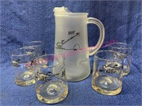 Hart frosted B.C. Comic pinched pitcher & 5