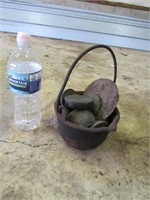 small iron pot