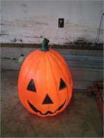 large lighted pumpkin