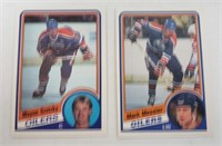1984-85 OPC HOCKEY CARDS Wayne Gretzky + Messier