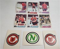 (9) 1977-78 O-PEE-CHEE HOCKEY CARDS Sharp Centered