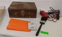 Wooden Box of Electric Chainsaw Sharpener and
