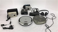 Digital cameras with cases, Sony cassette player,