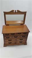 HI MARK Wood Jewelry Box - Mini Dresser w/ Mirror