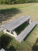 6' wood pick knick table