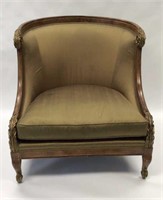 Oversized Raw Silk Lounge Chair