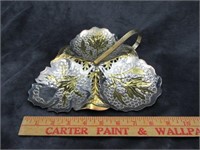 Silver Plate Candy Dish with Handle