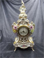 Antique Dresden Capodimonte Mantel Clock