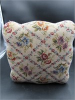 Victorian-Style Footstool with Tapestry Top,