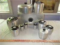Mid Century Aluminum Ware Kitchen Counter Set