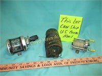 Vintage Bait Cast Fishing Reels & Metal Worm Box