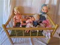 DOLL BED WITH DOLLS