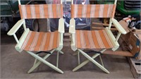 PAIR OF FOLDING DIRECTOR CHAIRS