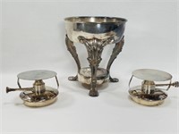 Vintage Silverplate Kettle Stand & 2 Burners