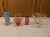 Knob Glass and Colored Glass - one damaged