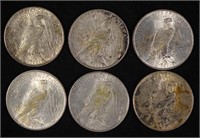 1922 Peace Silver Dollars (6)