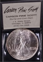 1986 BU Silver Eagle (Light Toning - Carson Pirie)