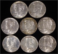1964 Kennedy Half Dollars (8)