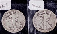 1919 & 1919-s Walking Liberty Half Dollars