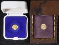 Miniature St. Gaudens Gold Pieces (2)