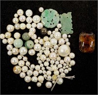 Jadeite, Cultured Pearls, & Amber