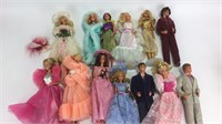 Lot of 10+ Various Ken & Barbie Dolls