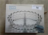 AMERICAN WHITEHALL 2 PART OVAL RELISH DISH