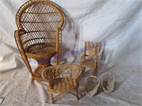 WICKER DOLL CHAIRS