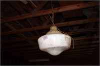 Old White Globe Haning Light