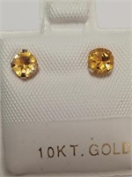 $200 10K  Citrine(0.6ct) Earrings