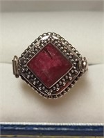 $200 Silver Ruby Ring