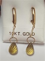 $400 10K  Genuine Gemstone Earrings
